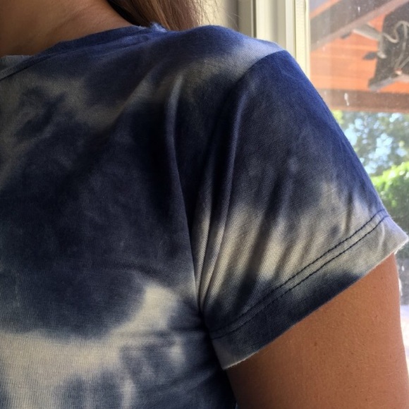 Blue Tie Dye “Babe” Tee - Picture 3 of 4